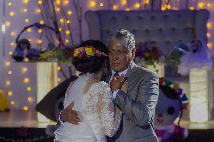 En el momento del baile con mi papá