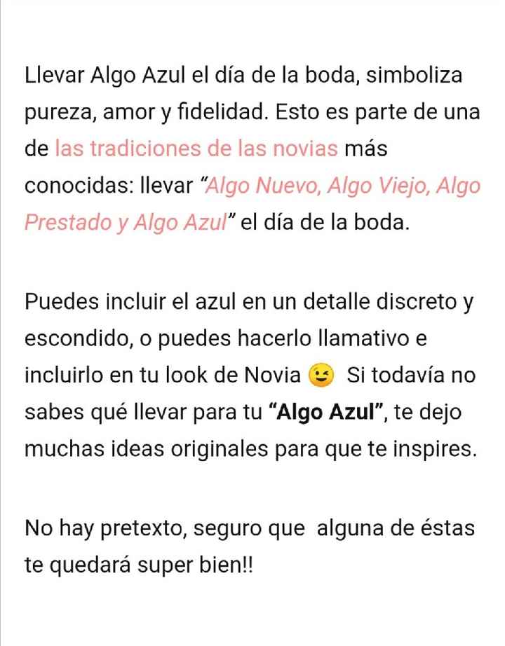 Tu "algo azul" en tu ajuar de novia. - 1