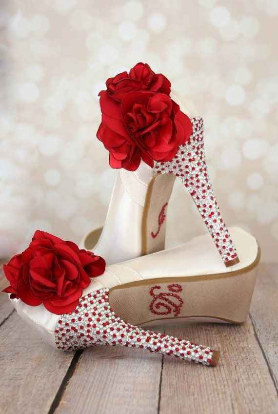 💞Zapatos de novia rojos💞 - 4
