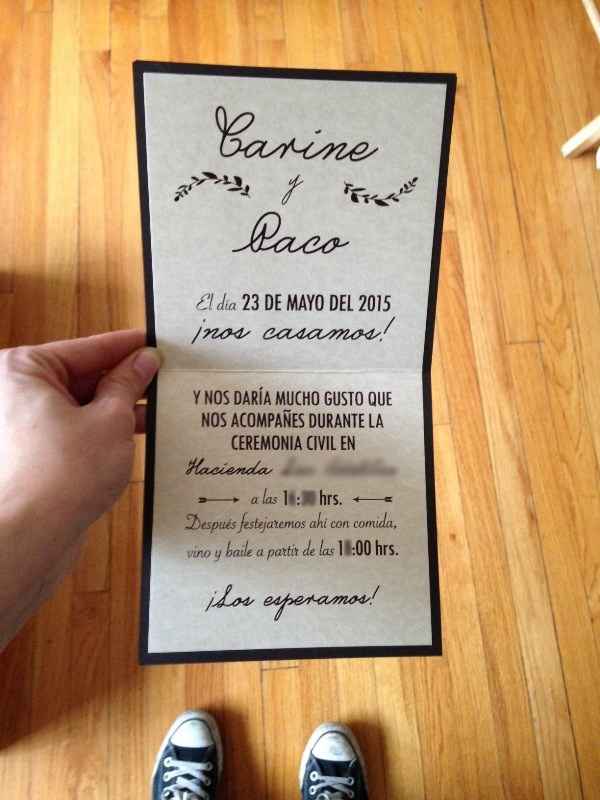 Interior de la Invitación