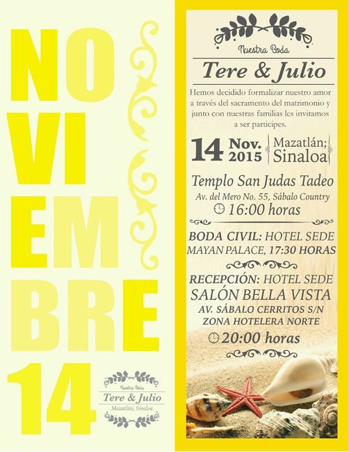 Nuestras invitaciones en rosa & marfil - 1