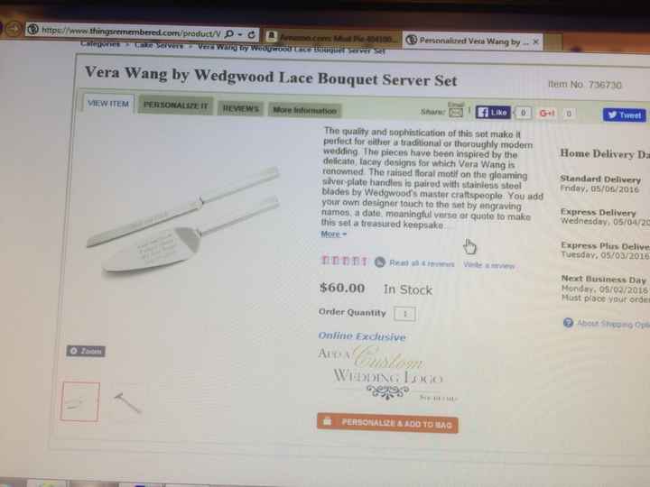 Cuchillo y pala para la boda - 1