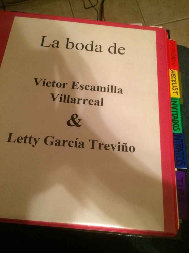 Carpeta para organizar la boda - 2