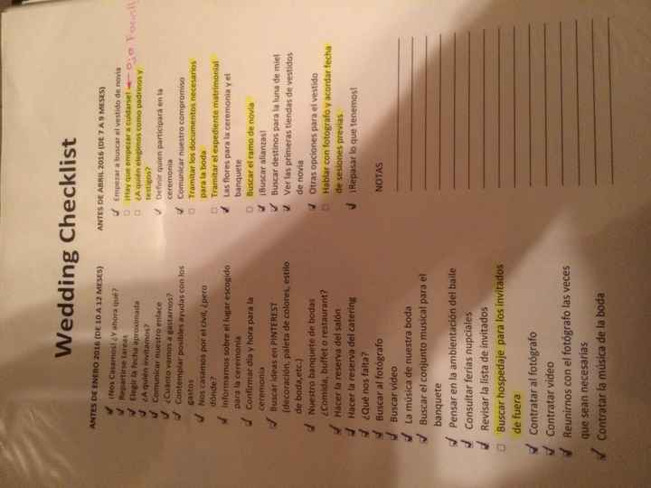 Carpeta para organizar la boda - 14