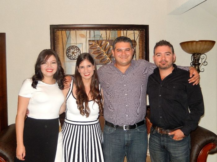 con mis cuñados