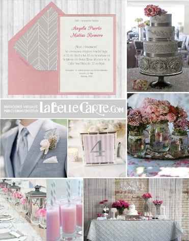 Boda rosa con gris 7