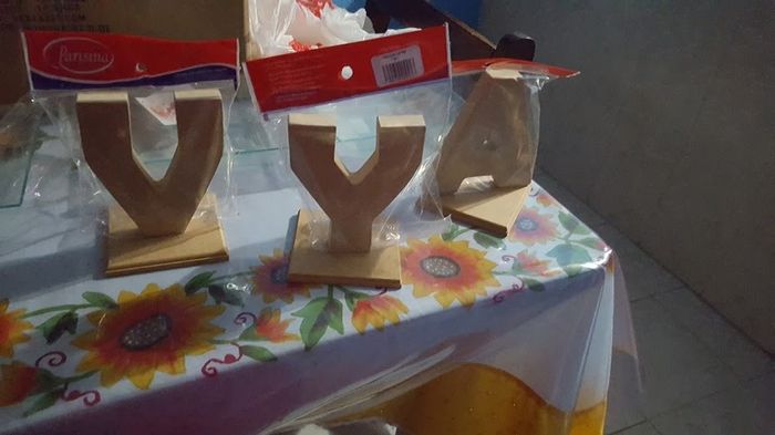 Letras para mesa de pastel