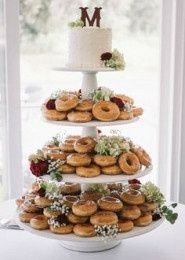 Pastel con donas