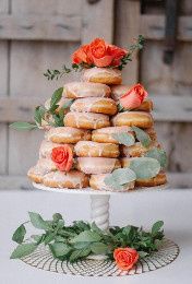 Pastel con donas