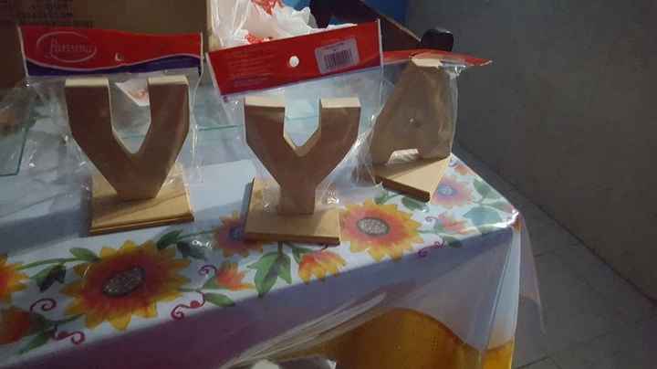 Letras para mesa de pastel