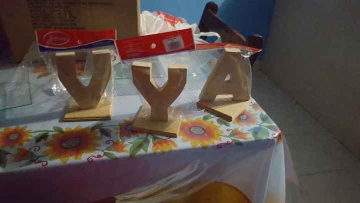 Letras para mesa de pastel 