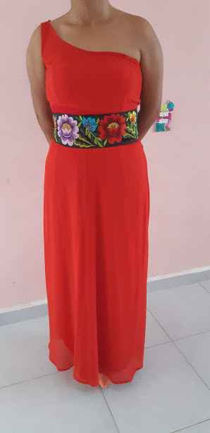 Vestido de damas (En azul Rey) 