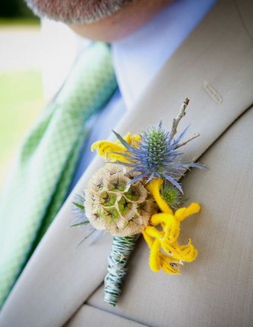 Boutonniere con color Amarillo 🌻 - 3