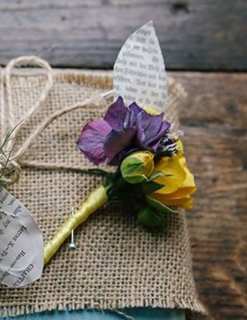 Boutonniere con color Amarillo 🌻 - 5