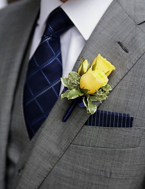 Boutonniere con color Amarillo 🌻 - 12