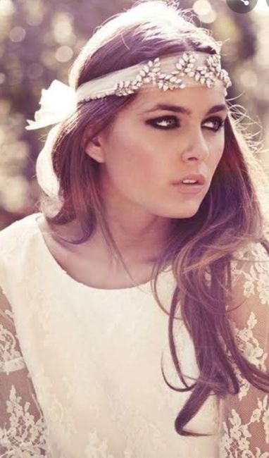 Bandas para el cabello en lugar de velo - 8