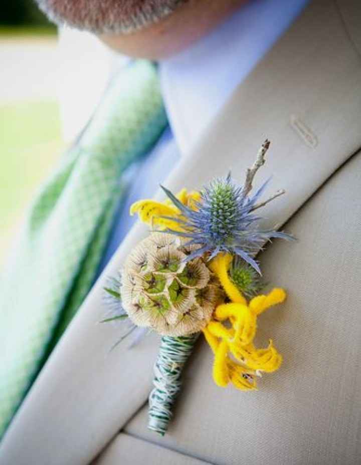 Boutonniere con color Amarillo 🌻 - 3
