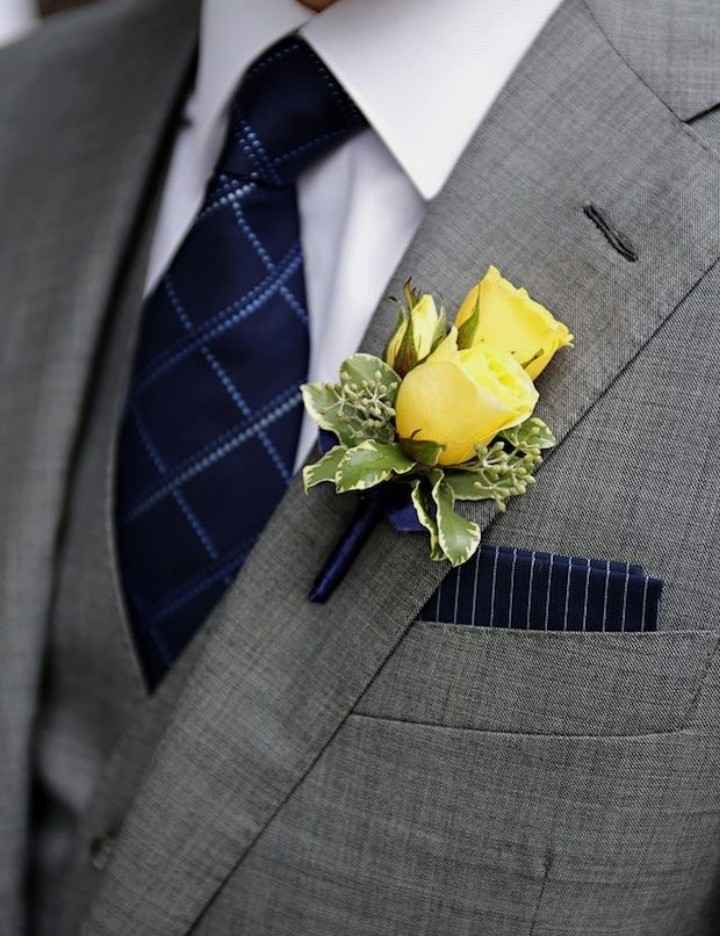 Boutonniere con color Amarillo 🌻 - 12