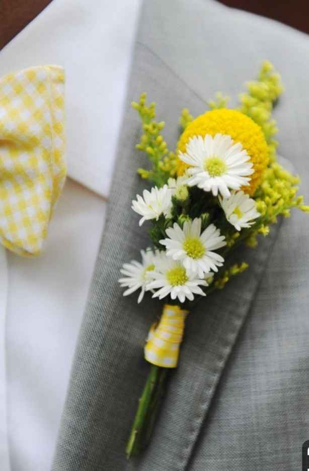 Boutonniere con color Amarillo 🌻 - 13