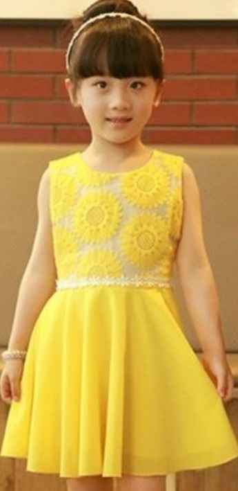 Vestidos con Amarillo para Meninas - 9