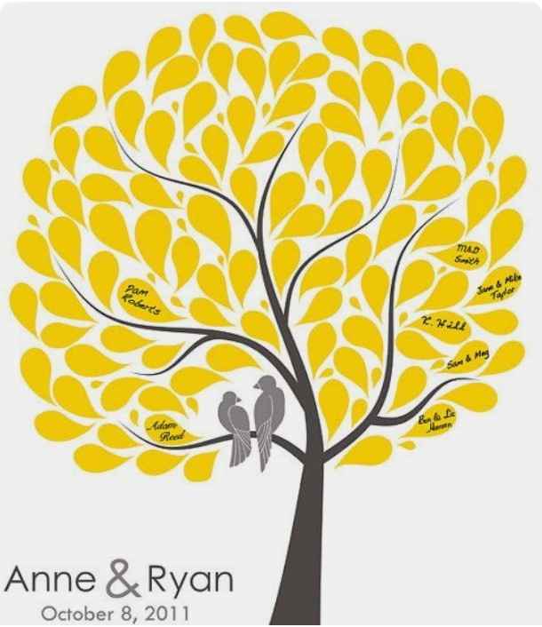 áRbol de los deseos con tonos Amarillos - 3
