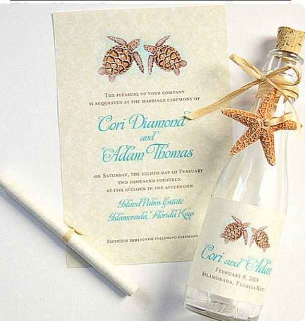 ideas para invitaciones boda en la playa - 3