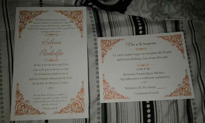 Primer muestra de las invitaciones - 1