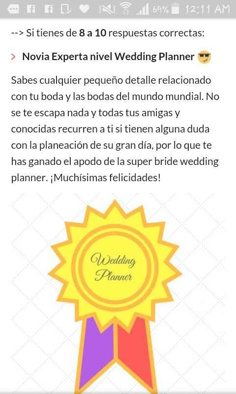 Mi nivel de bodas es novia experta nivel wedding planner - 1