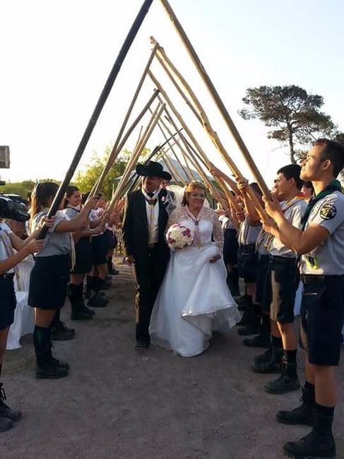 De salida por la valla de los chicos Scout