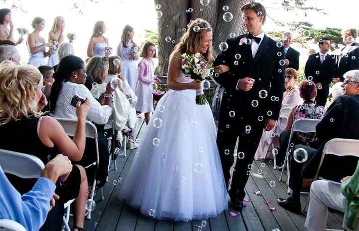 burbujas en la boda