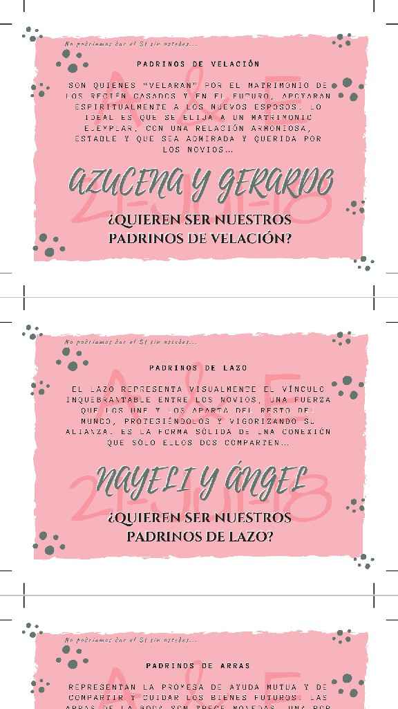  Tarjetas para padrinos!🎉 - 1