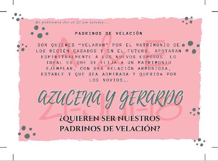  Tarjetas para padrinos!🎉 - 1