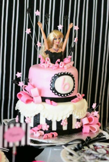 Temática Barbie en Despedida de Soltera. Pasteles en Rosa. 1