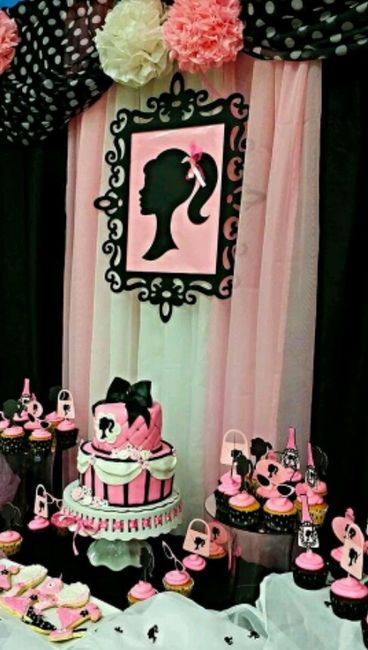 Temática Barbie en Despedida de Soltera. Pasteles en Rosa. 2