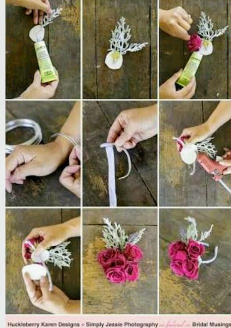 Distintivos para damas de Honor. Hazlos tú misma. 1