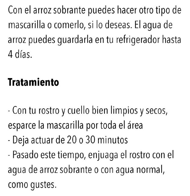 Antes de la boda mascarilla japonesa de arroz 3