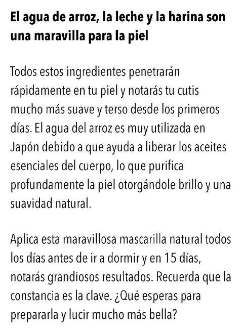 Antes de la boda mascarilla japonesa de arroz 4