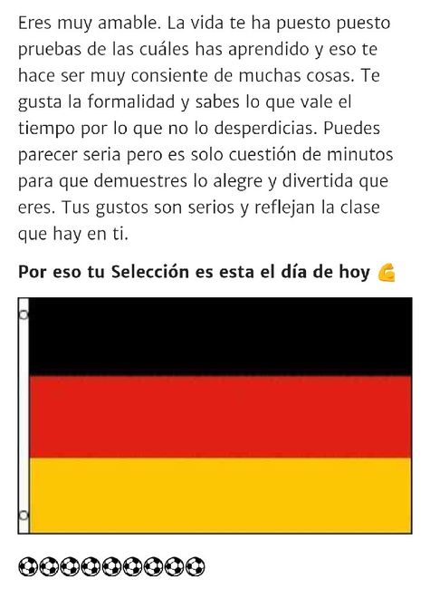⚽ RESULTADOS ⚽ Tu Selección Nacional es... 1