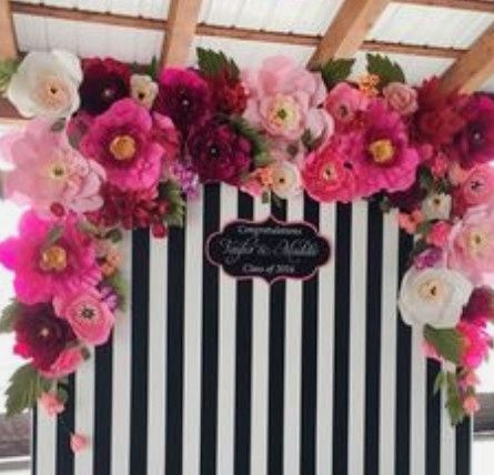 Flores gigantes decorativas en tu boda.así lucen en silla y cortina y así se hacen (diy) 2