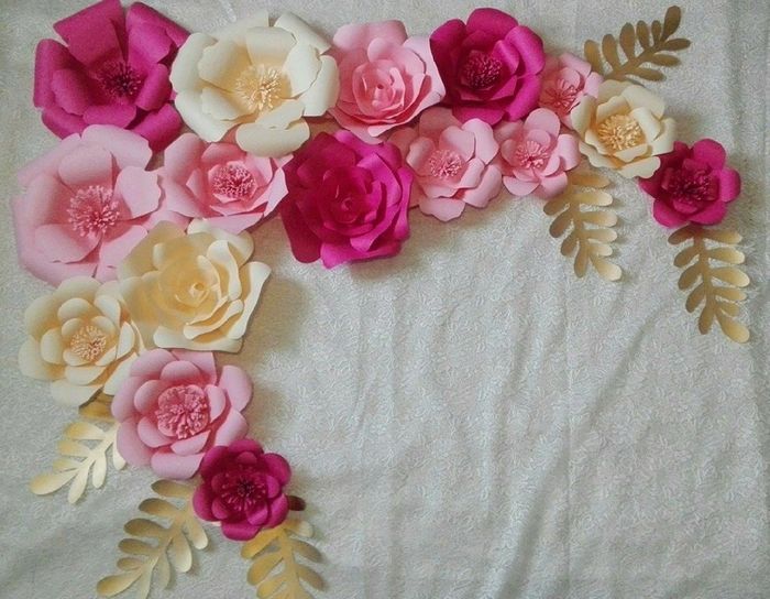 Flores gigantes decorativas en tu boda.así lucen en silla y cortina y así se hacen (diy) 4