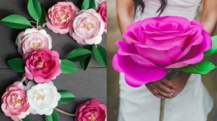 Flores gigantes decorativas en tu boda.así lucen en silla y cortina y así se hacen (diy) 7