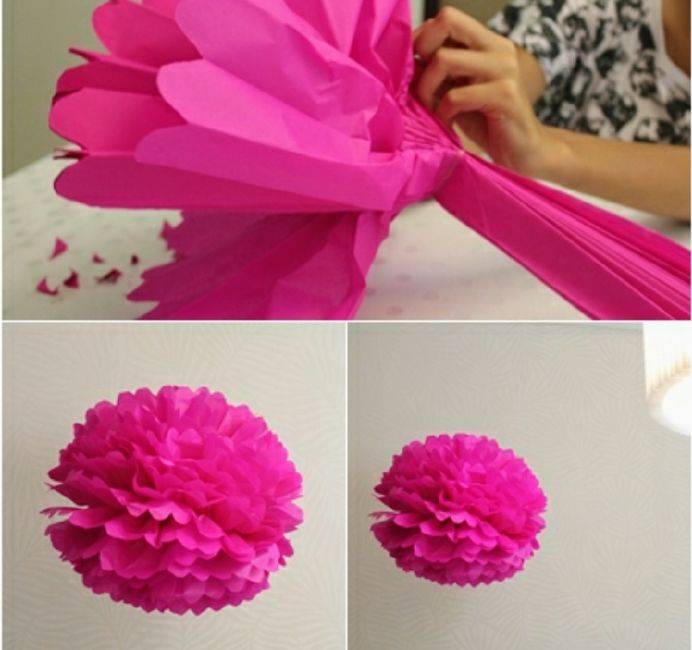 Flores gigantes decorativas en tu boda.así lucen en silla y cortina y así se hacen (diy) 13