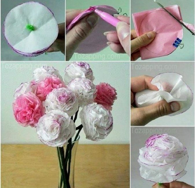 Flores gigantes decorativas en tu boda.así lucen en silla y cortina y así se hacen (diy) 15