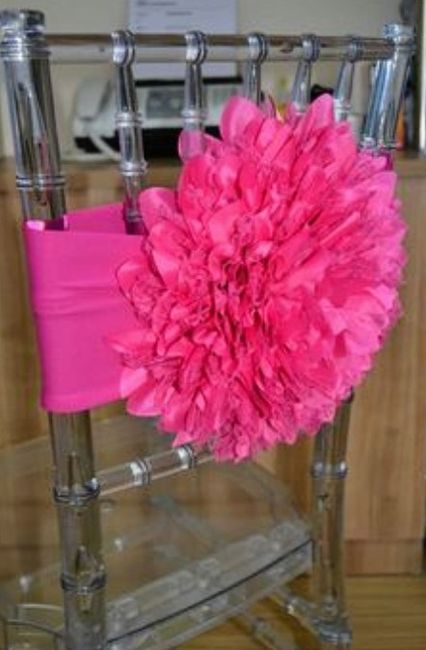 Flores gigantes decorativas en tu boda.así lucen en silla y cortina y así se hacen (diy) 45