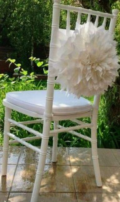 Flores gigantes decorativas en tu boda.así lucen en silla y cortina y así se hacen (diy) 46