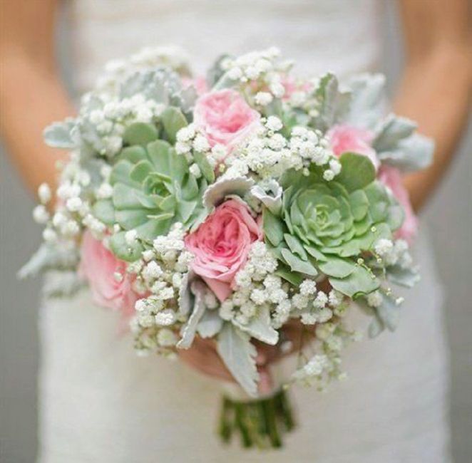 Ramos de Novia con Suculentas (cactáceas) y otras flores 6
