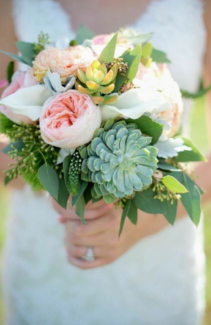 Ramos de Novia con Suculentas (cactáceas) y otras flores 8