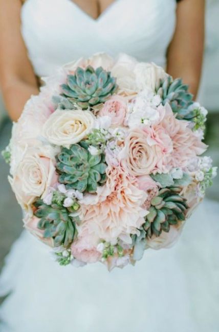 Ramos de Novia con Suculentas (cactáceas) y otras flores 9