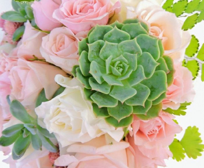Ramos de Novia con Suculentas (cactáceas) y otras flores 12