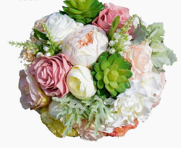 Ramos de Novia con Suculentas (cactáceas) y otras flores 14